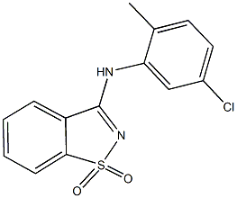 N-(5-chloro-2-methylphenyl)-N-(1,1-dioxido-1,2-benzisothiazol-3-yl)amine Struktur