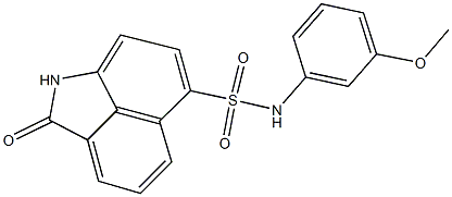 N-(3-methoxyphenyl)-2-oxo-1,2-dihydrobenzo[cd]indole-6-sulfonamide Struktur