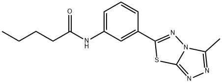 N-[3-(3-methyl[1,2,4]triazolo[3,4-b][1,3,4]thiadiazol-6-yl)phenyl]pentanamide Struktur