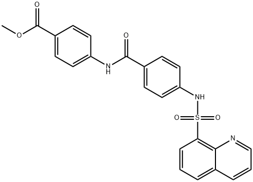 methyl 4-({4-[(8-quinolinylsulfonyl)amino]benzoyl}amino)benzoate Struktur