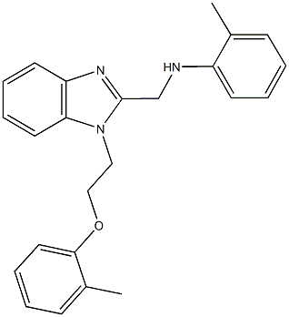 N-({1-[2-(2-methylphenoxy)ethyl]-1H-benzimidazol-2-yl}methyl)-N-(2-methylphenyl)amine Struktur