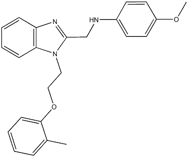 N-(4-methoxyphenyl)-N-({1-[2-(2-methylphenoxy)ethyl]-1H-benzimidazol-2-yl}methyl)amine Struktur