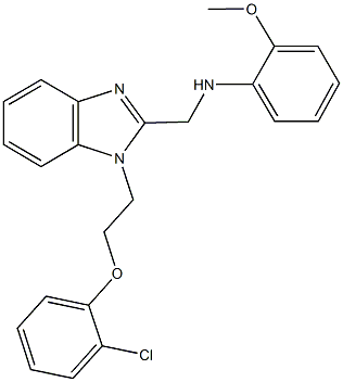 N-({1-[2-(2-chlorophenoxy)ethyl]-1H-benzimidazol-2-yl}methyl)-N-(2-methoxyphenyl)amine Struktur