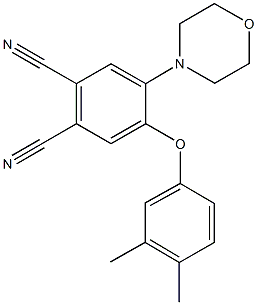 4-(3,4-dimethylphenoxy)-5-(4-morpholinyl)phthalonitrile Struktur