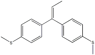 1-(methylsulfanyl)-4-{1-[4-(methylsulfanyl)phenyl]-1-propenyl}benzene Struktur