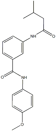 N-(4-methoxyphenyl)-3-[(3-methylbutanoyl)amino]benzamide Struktur