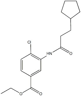 ethyl 4-chloro-3-[(3-cyclopentylpropanoyl)amino]benzoate Struktur