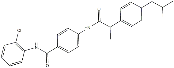 N-(2-chlorophenyl)-4-{[2-(4-isobutylphenyl)propanoyl]amino}benzamide Struktur