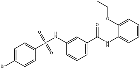 3-{[(4-bromophenyl)sulfonyl]amino}-N-(2-ethoxyphenyl)benzamide Struktur