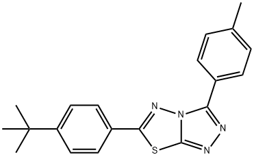 6-(4-tert-butylphenyl)-3-(4-methylphenyl)[1,2,4]triazolo[3,4-b][1,3,4]thiadiazole Struktur