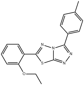 ethyl 2-[3-(4-methylphenyl)[1,2,4]triazolo[3,4-b][1,3,4]thiadiazol-6-yl]phenyl ether Struktur