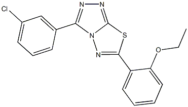 2-[3-(3-chlorophenyl)[1,2,4]triazolo[3,4-b][1,3,4]thiadiazol-6-yl]phenyl ethyl ether Struktur