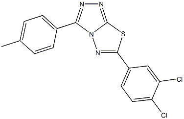 6-(3,4-dichlorophenyl)-3-(4-methylphenyl)[1,2,4]triazolo[3,4-b][1,3,4]thiadiazole Struktur