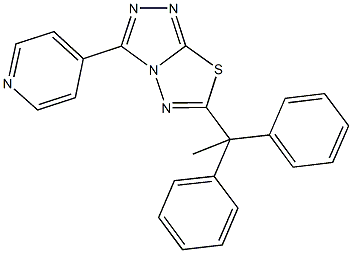 6-(1,1-diphenylethyl)-3-(4-pyridinyl)[1,2,4]triazolo[3,4-b][1,3,4]thiadiazole Struktur