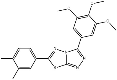 6-(3,4-dimethylphenyl)-3-(3,4,5-trimethoxyphenyl)[1,2,4]triazolo[3,4-b][1,3,4]thiadiazole Struktur