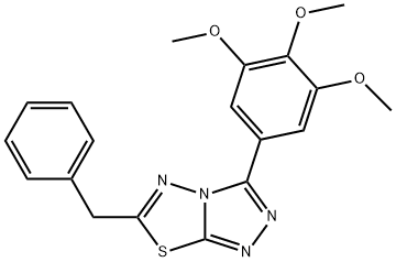 6-benzyl-3-(3,4,5-trimethoxyphenyl)[1,2,4]triazolo[3,4-b][1,3,4]thiadiazole Struktur