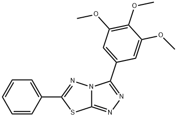 6-phenyl-3-(3,4,5-trimethoxyphenyl)[1,2,4]triazolo[3,4-b][1,3,4]thiadiazole Struktur