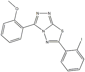 2-[6-(2-iodophenyl)[1,2,4]triazolo[3,4-b][1,3,4]thiadiazol-3-yl]phenyl methyl ether Struktur