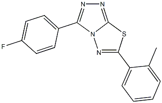 3-(4-fluorophenyl)-6-(2-methylphenyl)[1,2,4]triazolo[3,4-b][1,3,4]thiadiazole Struktur