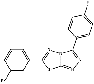 6-(3-bromophenyl)-3-(4-fluorophenyl)[1,2,4]triazolo[3,4-b][1,3,4]thiadiazole Struktur