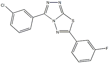 3-(3-chlorophenyl)-6-(3-fluorophenyl)[1,2,4]triazolo[3,4-b][1,3,4]thiadiazole Struktur