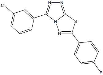 3-(3-chlorophenyl)-6-(4-fluorophenyl)[1,2,4]triazolo[3,4-b][1,3,4]thiadiazole Struktur