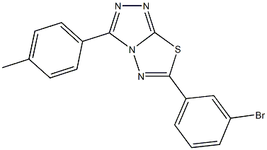 6-(3-bromophenyl)-3-(4-methylphenyl)[1,2,4]triazolo[3,4-b][1,3,4]thiadiazole Struktur