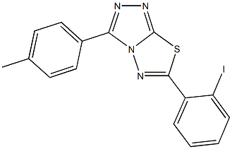 6-(2-iodophenyl)-3-(4-methylphenyl)[1,2,4]triazolo[3,4-b][1,3,4]thiadiazole Struktur