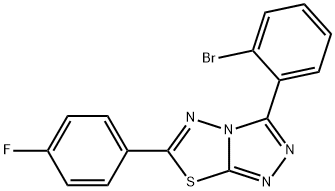 3-(2-bromophenyl)-6-(4-fluorophenyl)[1,2,4]triazolo[3,4-b][1,3,4]thiadiazole Struktur