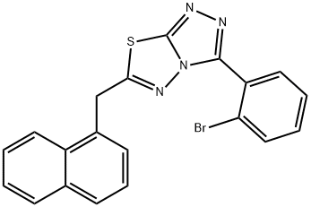 3-(2-bromophenyl)-6-(1-naphthylmethyl)[1,2,4]triazolo[3,4-b][1,3,4]thiadiazole Struktur