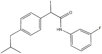 N-(3-fluorophenyl)-2-(4-isobutylphenyl)propanamide Struktur