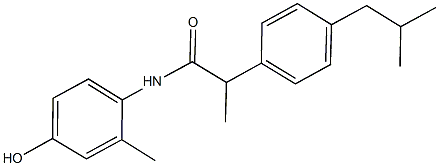 N-(4-hydroxy-2-methylphenyl)-2-(4-isobutylphenyl)propanamide Struktur