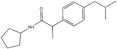 N-cyclopentyl-2-(4-isobutylphenyl)propanamide Struktur