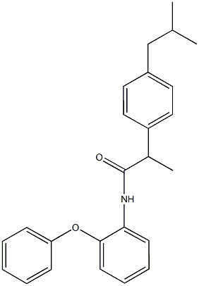 2-(4-isobutylphenyl)-N-(2-phenoxyphenyl)propanamide Struktur