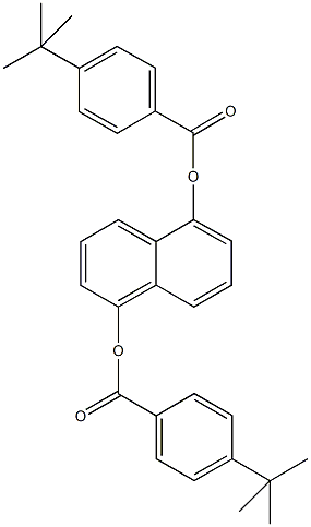 5-[(4-tert-butylbenzoyl)oxy]-1-naphthyl 4-tert-butylbenzoate Struktur