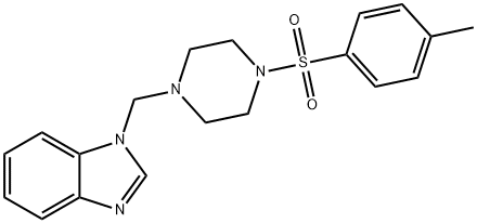 1-({4-[(4-methylphenyl)sulfonyl]-1-piperazinyl}methyl)-1H-benzimidazole Struktur