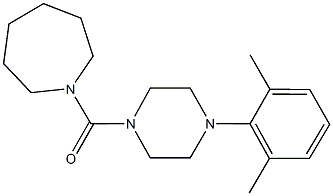 1-{[4-(2,6-dimethylphenyl)-1-piperazinyl]carbonyl}azepane Struktur