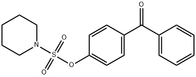 4-benzoylphenyl 1-piperidinesulfonate Struktur