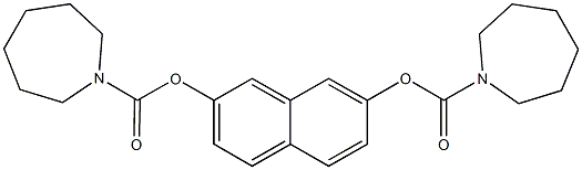 7-[(1-azepanylcarbonyl)oxy]-2-naphthyl 1-azepanecarboxylate Struktur