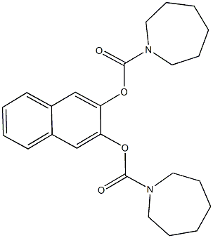 3-[(1-azepanylcarbonyl)oxy]-2-naphthyl 1-azepanecarboxylate Struktur