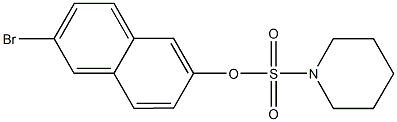 6-bromo-2-naphthyl 1-piperidinesulfonate Struktur