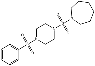 1-{[4-(phenylsulfonyl)-1-piperazinyl]sulfonyl}azepane Struktur