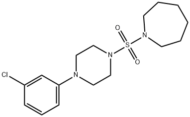 1-{[4-(3-chlorophenyl)-1-piperazinyl]sulfonyl}azepane Struktur