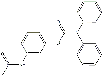 3-(acetylamino)phenyl diphenylcarbamate Struktur