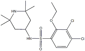 3,4-dichloro-2-ethoxy-N-(2,2,6,6-tetramethyl-4-piperidinyl)benzenesulfonamide Struktur