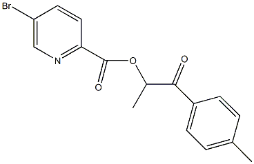 1-methyl-2-(4-methylphenyl)-2-oxoethyl 5-bromo-2-pyridinecarboxylate Struktur