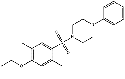 ethyl 2,3,6-trimethyl-4-[(4-phenyl-1-piperazinyl)sulfonyl]phenyl ether Struktur