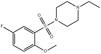 2-[(4-ethyl-1-piperazinyl)sulfonyl]-4-fluorophenyl methyl ether Struktur