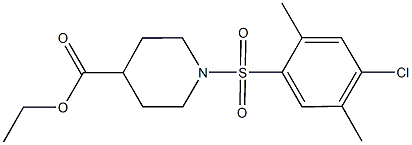 ethyl 1-[(4-chloro-2,5-dimethylphenyl)sulfonyl]-4-piperidinecarboxylate Struktur