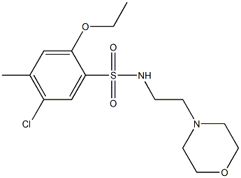 5-chloro-2-ethoxy-4-methyl-N-[2-(4-morpholinyl)ethyl]benzenesulfonamide Struktur